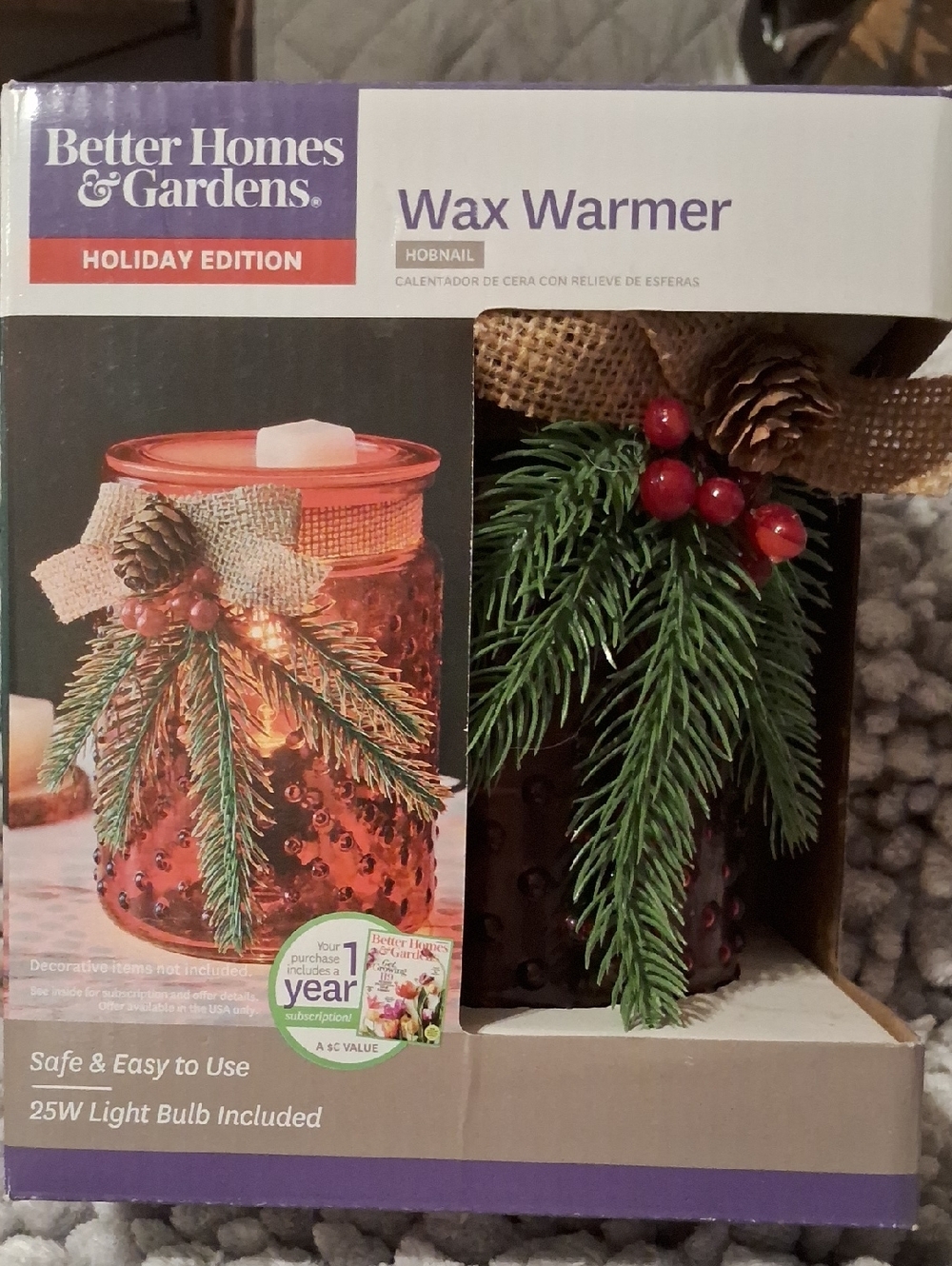 Better Homes And Gardens Red Hobnail Glass Wax Warmer